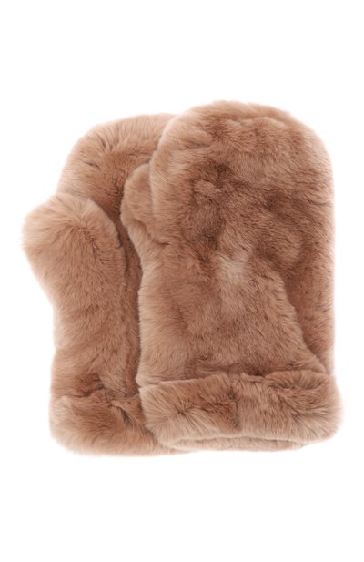 Меховые варежки из кролика YVES SALOMON ENFANT, арт. 26WEA302XXREXX