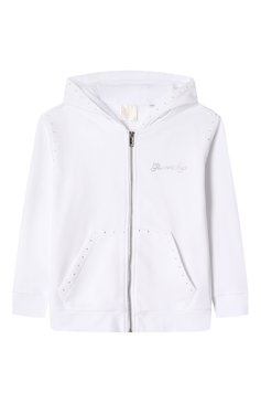 Детский хлопковая толстовка GIVENCHY белого цвета, арт. H30772 | Фото 1 (Рукава: Длинные; Драгоценные камни: Проставлено; Материал сплава: Проставлено; Материал подклада: Хлопок; Девочки Кросс-КТ: Толстовка-спорт, Толстовка-одежда; Материал внешний: Хлопок; Ростовка одежда: 5 лет | 110 см, 13 - 15 лет | 158 см, 9 лет | 134 см, 7 лет | 122 см, 12 лет | 152 см)