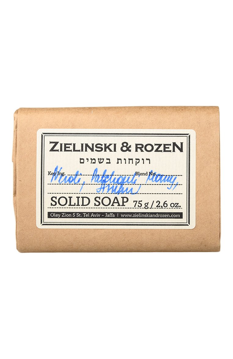 Твердое мыло нероли, пачули, мед, амбра (75g) ZIELINSKI&ROZEN бесцветного цвета, арт. 4650139031305 | Фото 1 (Региональные ограничения белый список (Axapta Mercury): Не проставлено; Назначение: Для тела; Тип продукта: Мыло; Нос: Не проставлено; Косметика кросс-кт: Уход У)