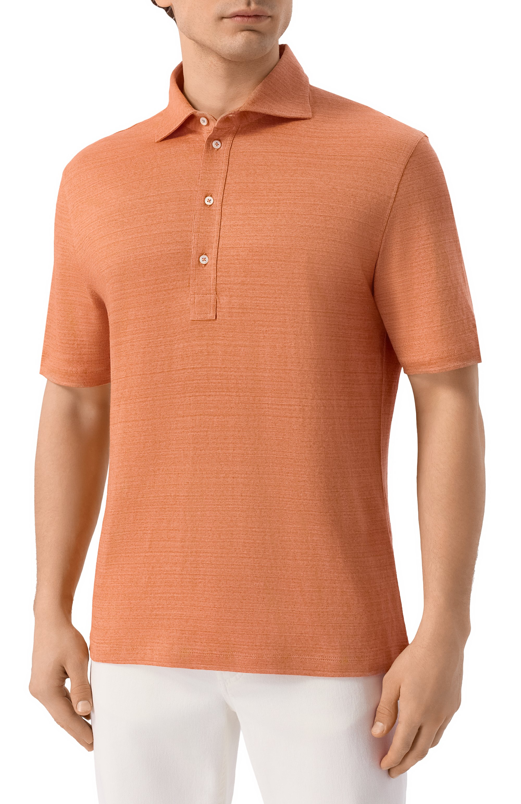 Поло изо льна и хлопка BRUNELLO CUCINELLI, арт. MR8273915, фото 3