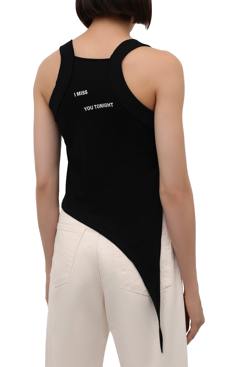 Хлопковый топ YOHJI YAMAMOTO черного цвета по цене 32250 руб., арт. ND-T14-095, фото 4 Хлопковый топ YOHJI YAMAMOTO, арт. ND-T14-095, фото 4