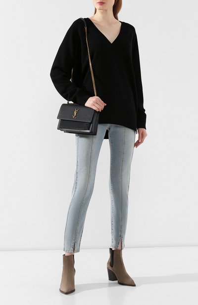 Сумка sunset medium из кожи питона SAINT LAURENT, арт. 442906/LFQQW/PBIV, фото 2