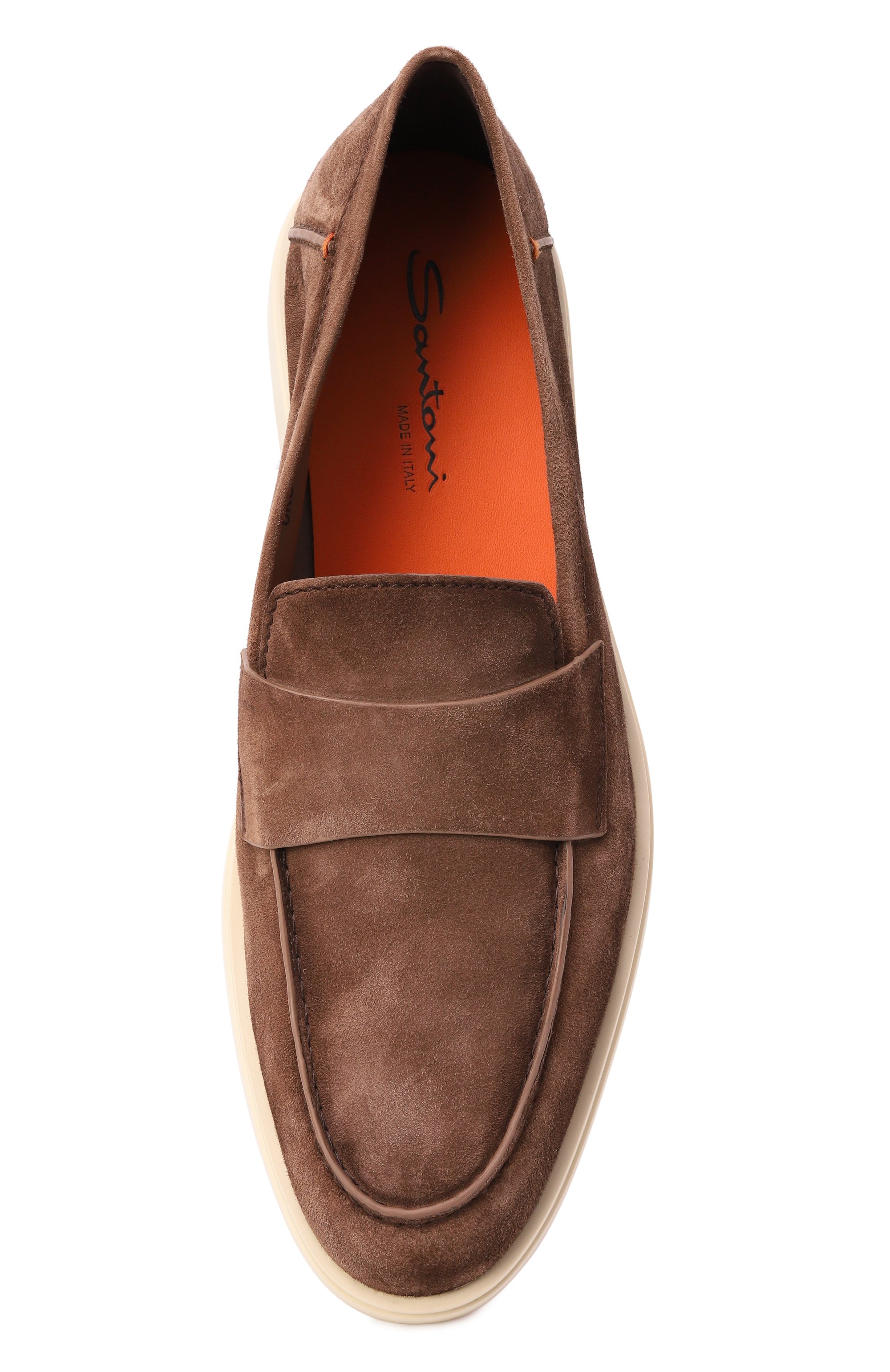 Замшевые лоферы detroit SANTONI коричневого цвета по цене 99500 руб., арт. MGDG19051TICSEAA, фото 6 Замшевые лоферы detroit SANTONI, арт. MGDG19051TICSEAA, фото 6