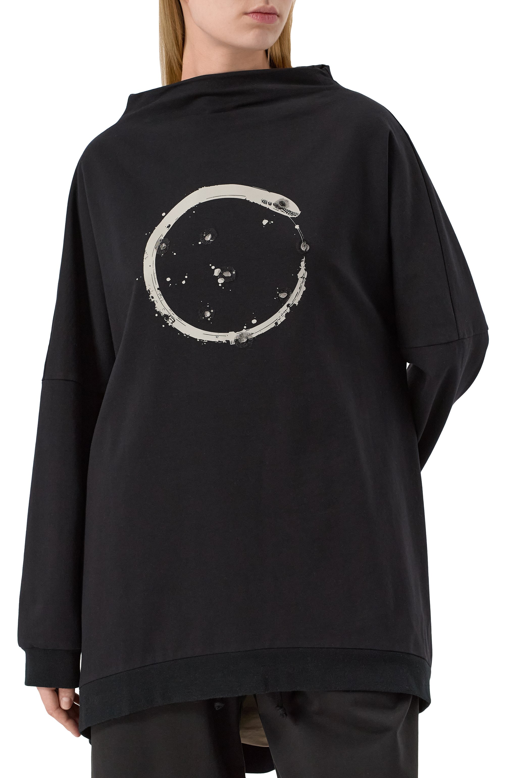 Хлопковый свитшот MIDGARD PARIS черного цвета по цене 31000 руб., арт. SW1101-FR-BK, фото 3 Хлопковый свитшот MIDGARD PARIS, арт. SW1101-FR-BK, фото 3