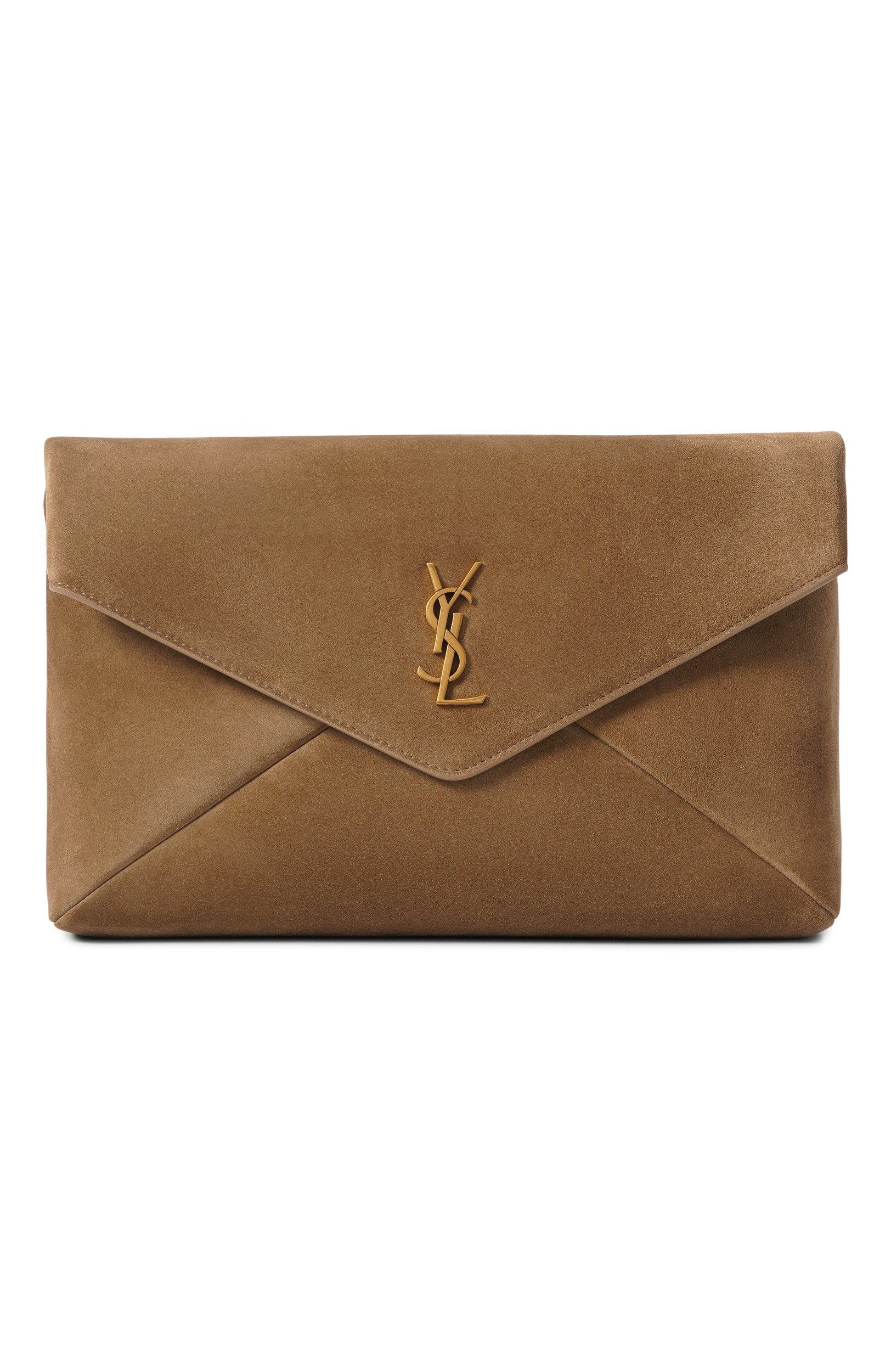 Клатч cassandre large SAINT LAURENT темно-бежевого цвета по цене 169500 руб., арт. 769307/1U80W, фото 1 Клатч cassandre large SAINT LAURENT, арт. 769307/1U80W, фото 1