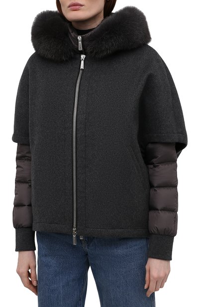 Компл ект из шерстяной накидки и пуховой куртки MOORER, арт. PEGAS0-CZI/M0DGI300009-TEPA386, фото 3