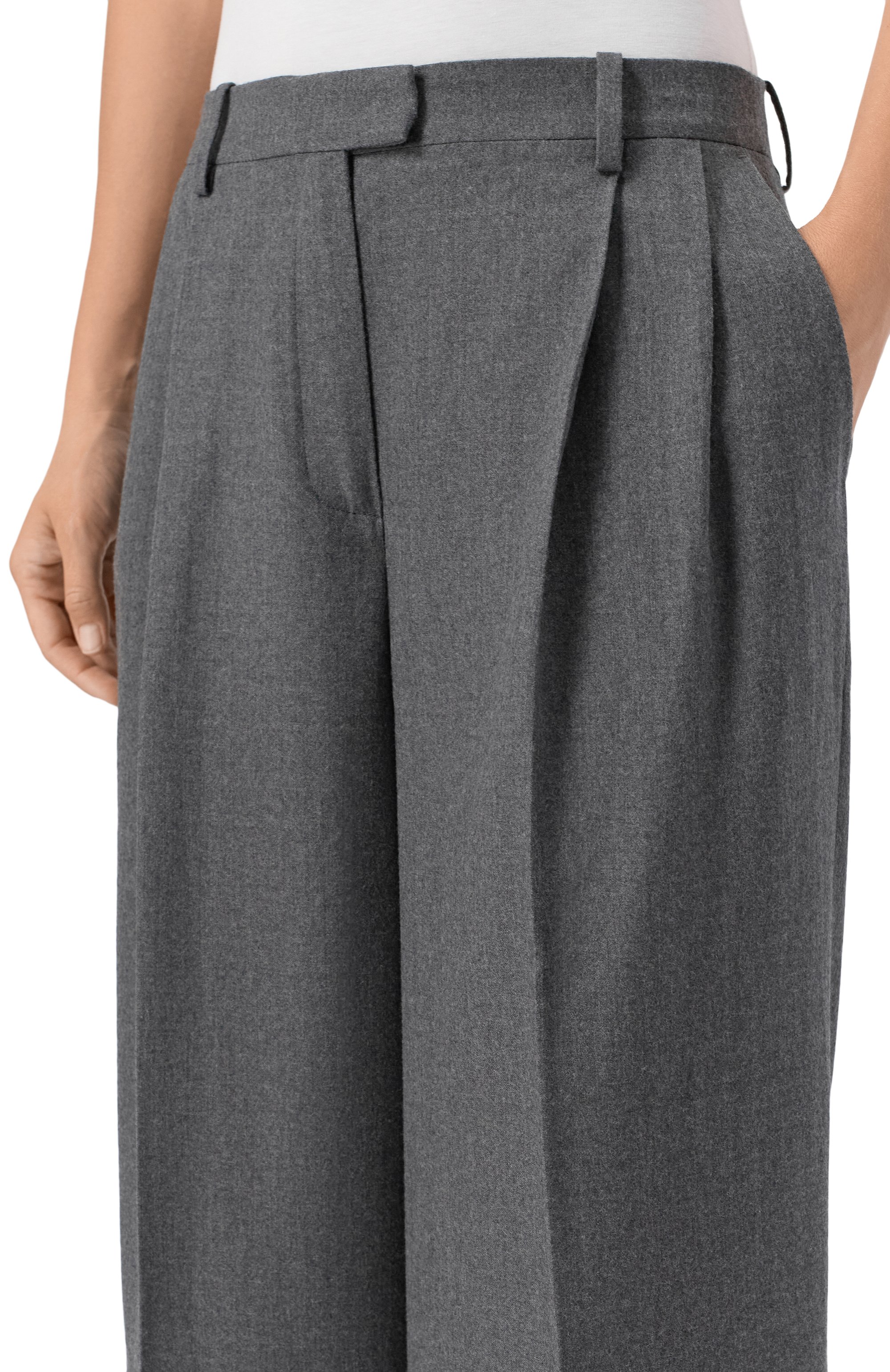 Шерстяные брюки 12 STOREEZ серого цвета по цене 22000 руб., арт. 133381, фото 5 Шерстяные брюки 12 STOREEZ, арт. 133381, фото 5