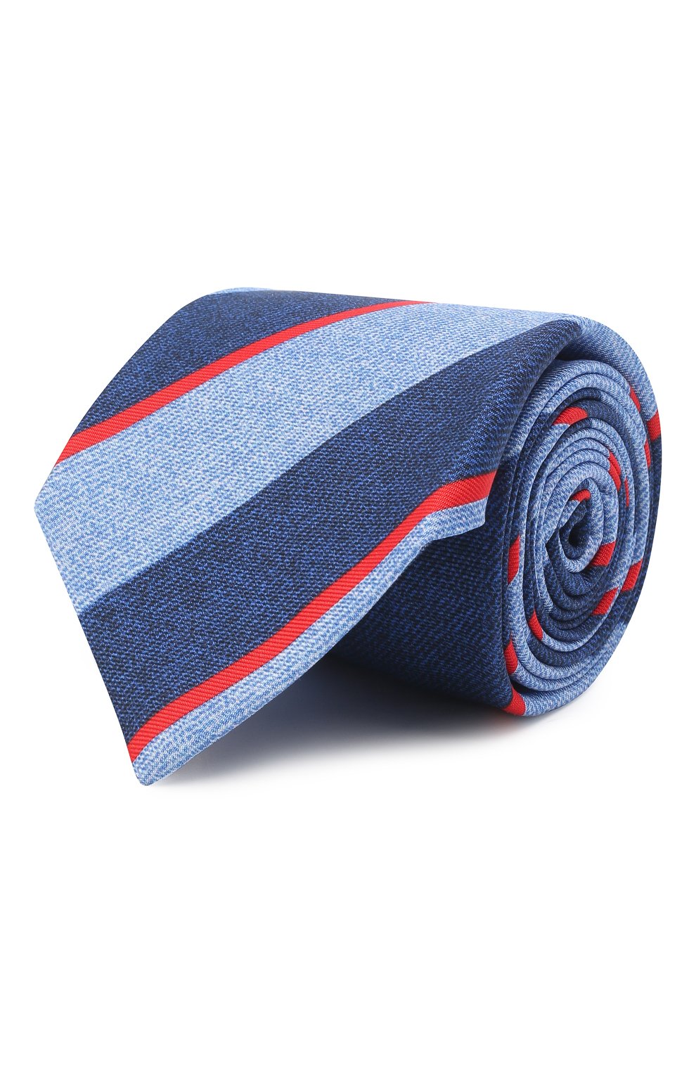 Шелковый галстук KITON синего цвета по цене 29350 руб., арт. UCRVKLC01H86, фото 1 Шелковый галстук KITON, арт. UCRVKLC01H86, фото 1
