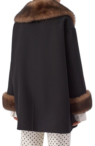 Пальто из шерсти и кашемира с отделкой из ягненка VALENTINO, арт. 8B3CJ440/6JA, фото 4