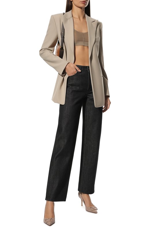 Кожаные туфли VLogo Signature Valentino XW2S0R78/MZF Бежевый  XW2S0R78/MZF Фото 2