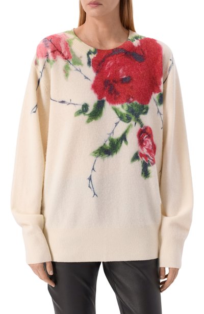 Пуловер из шерсти и кашемира BLUMARINE кремового цвета по цене 85150 руб., арт. RF6202/MAB38, фото 3 Пуловер из шерсти и кашемира BLUMARINE, арт. RF6202/MAB38, фото 3