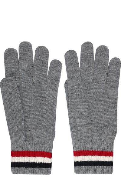 Шерстяные перчатки MONCLER темно-серого цвета по цене 14500 руб., арт. D2-091-00549-00-02292, фото 2 Шерстяные перчатки MONCLER, арт. D2-091-00549-00-02292, фото 2