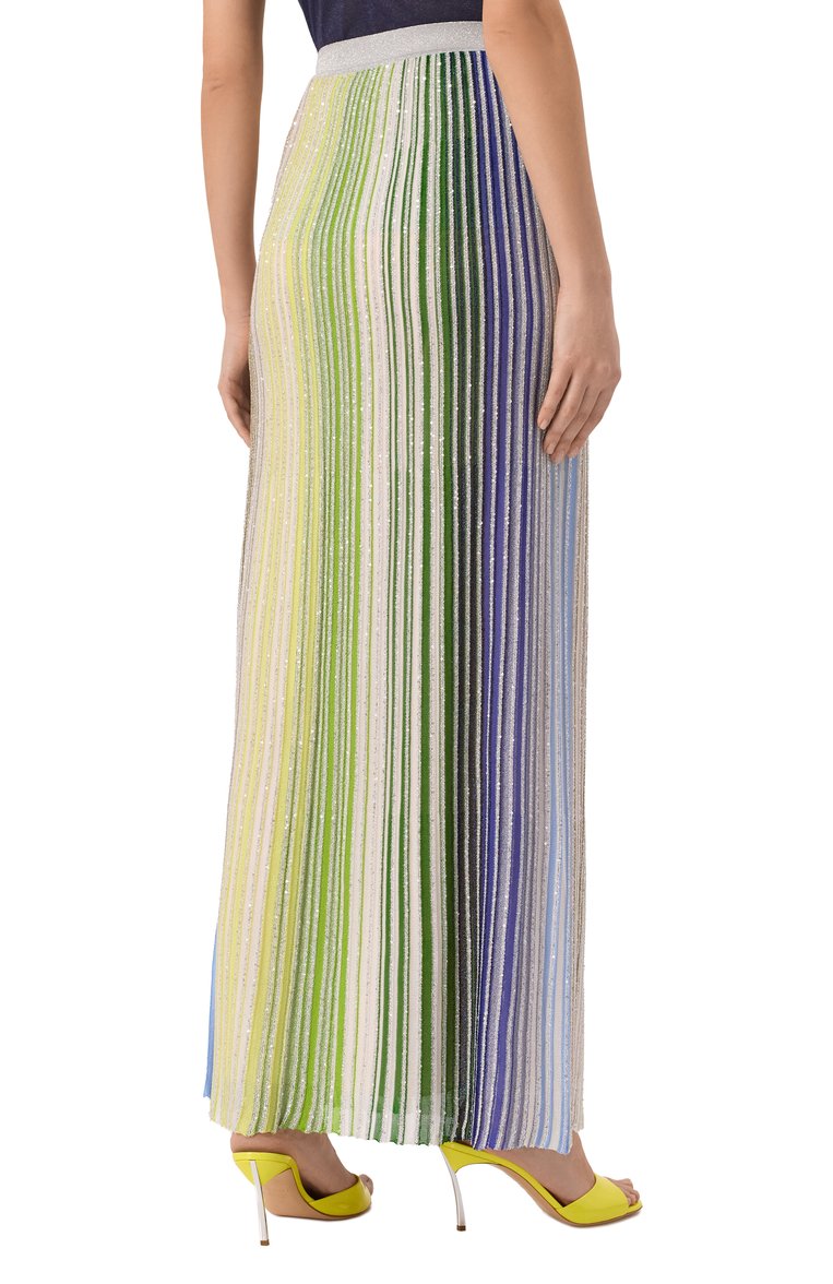 Женская юбка из вискозы MISSONI разноцветного цвета, арт. DS25SH0B/BK042D | Фото 4 (Материал внешний: Вискоза; Длина Ж (юбки, платья, шорты): Макси; Кросс-КТ: Трикотаж; Стили: Кэжуэл; Автоматизация состава: Проставлено; Автоматизация ТО: Проставлено)
