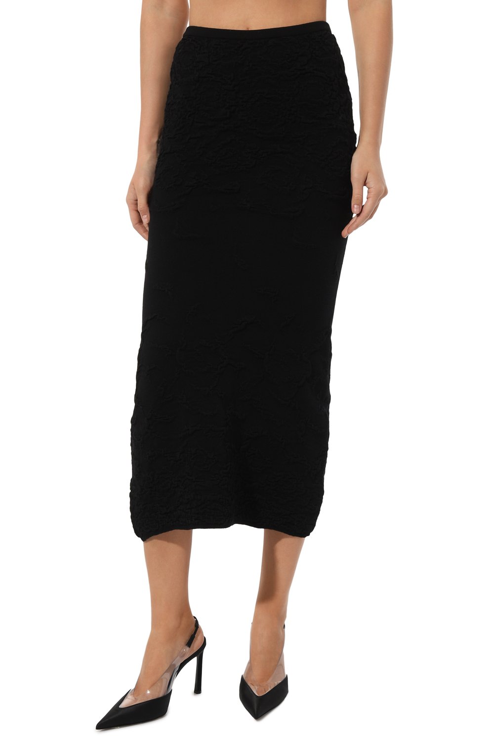 Юбка из шерсти и вискозы AND THE BRAND черного цвета по цене 59220 руб., арт. W24-SK020-1602-900, фото 3 Юбка из шерсти и вискозы AND THE BRAND, арт. W24-SK020-1602-900, фото 3