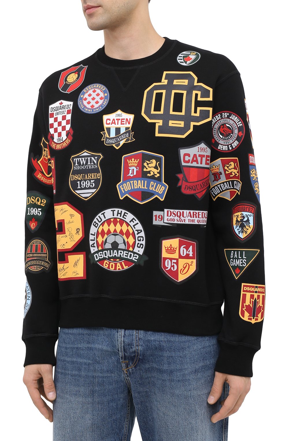Хлопковый свитшот DSQUARED2 черного цвета по цене 51250 руб., арт. S74GU0448/S25042, фото 3 Хлопковый свитшот DSQUARED2, арт. S74GU0448/S25042, фото 3