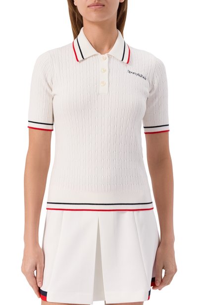 Поло из вискозы SPORTY AND RICH, арт. T0068602300WH58, фото 3