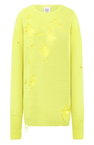 Женский шерстяной свитер VETEMENTS, арт. SS20KN342 1204/W/FLU0 YELL0W