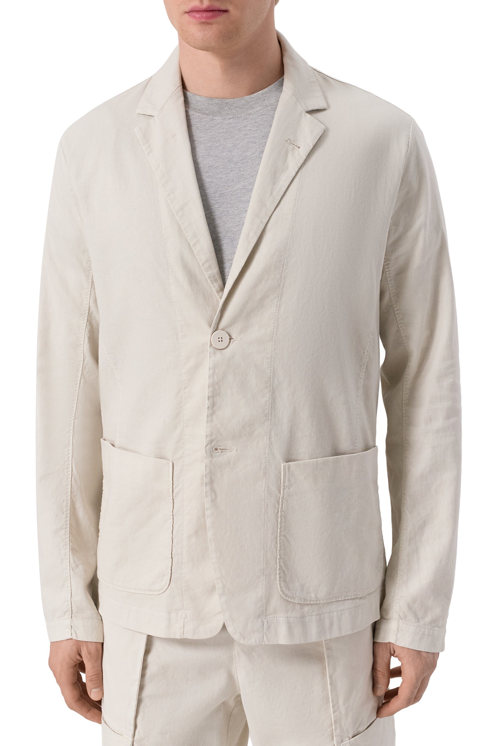 Пиджак из хлопка и льна TRANSIT, арт. CFUTRZE143, фото 5