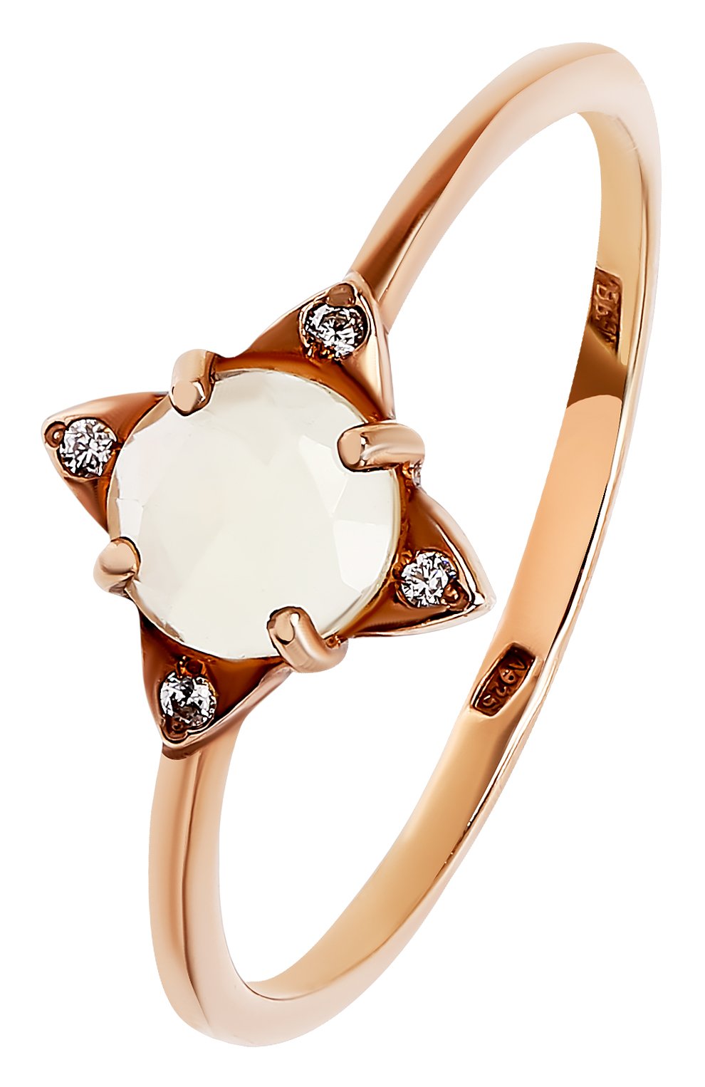 Кольцо роза ветров с пренитом MOONKA, арт. tr-rr-prn, фото 1