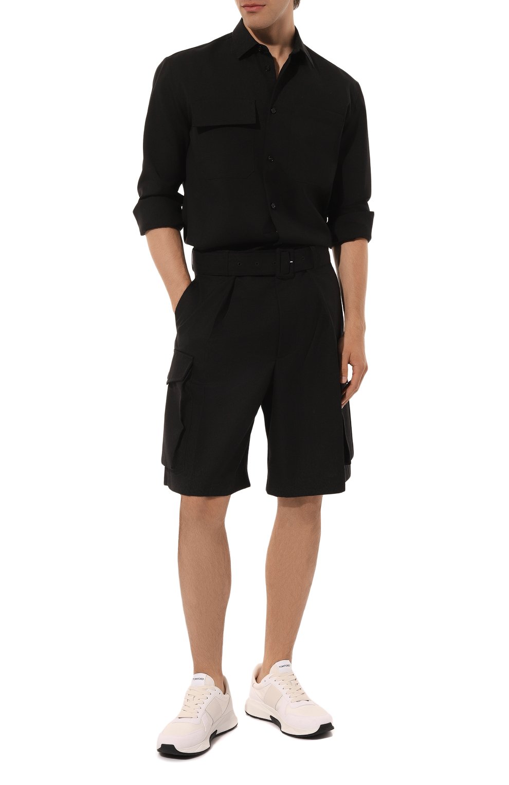 Комбинированные кроссовки jagga TOM FORD кремового цвета по цене 87550 руб., арт. J1262/LCL134, фото 2 Комбинированные кроссовки jagga TOM FORD, арт. J1262/LCL134, фото 2