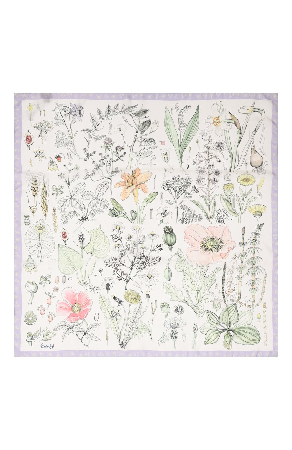 Шелковый платок гербарий GOURJI, арт. 91127637/7361172, фото 3