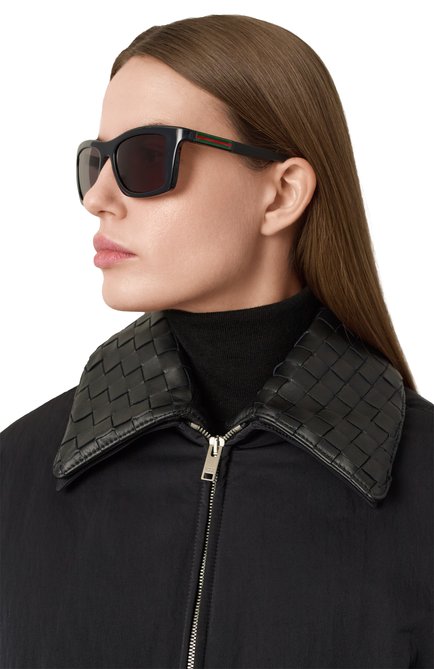 Женские солнцезащитные очки GUCCI черного цвета, арт. GG1735S 001 | Фото 2 (Нос: Не проставлено; Региональные ограничения белый список (Axapta Mercury): Не проставлено)