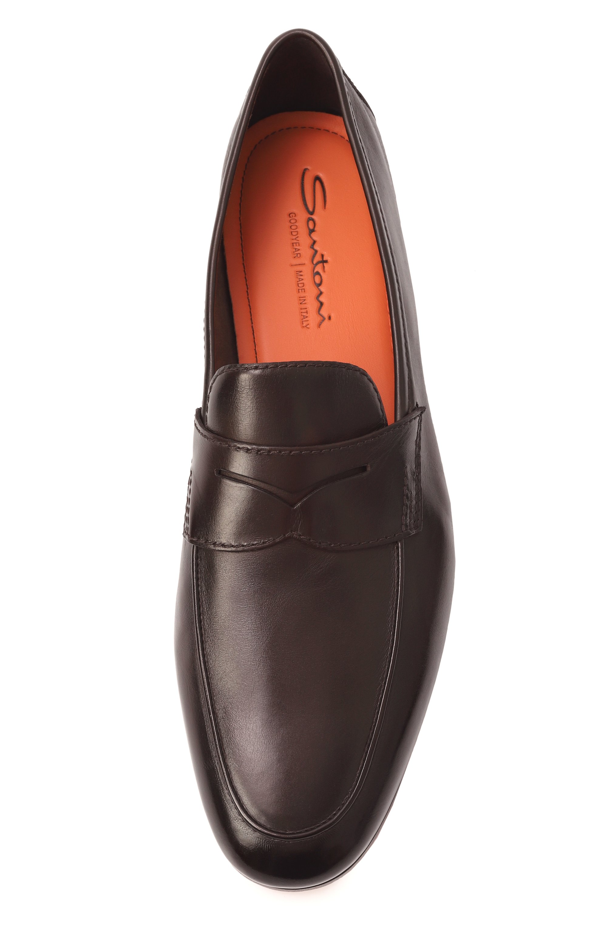 Кожаные пенни-лоферы carlos SANTONI, арт. MCNG18837SA4SV0S, фото 6