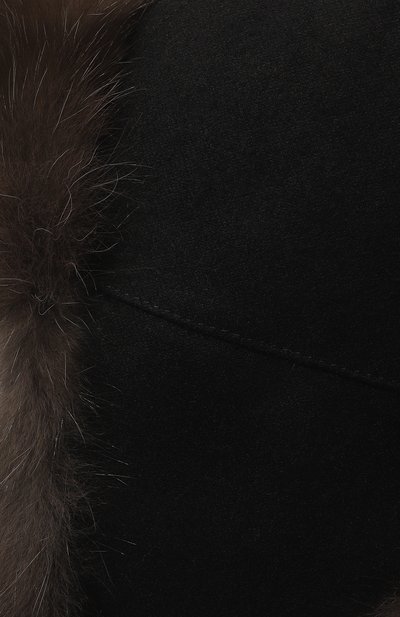 Кашемировая шапка-ушанка с мехом соболя VICTORIA KUSENKOVA, арт. 339103504159, фото 3