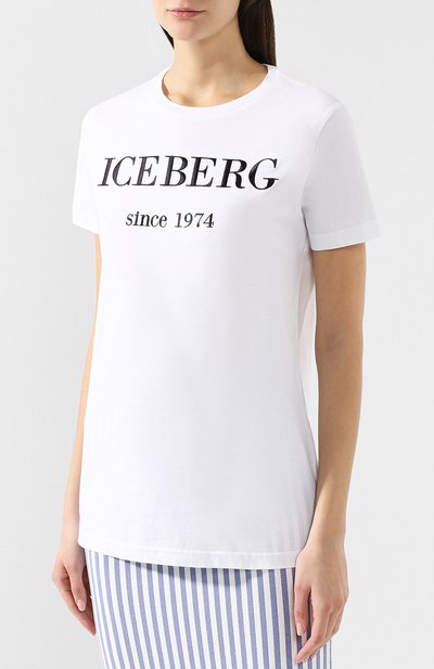 Хлопковая футболка ICEBERG, арт. 19E I2P0/F09A/6331, фото 3