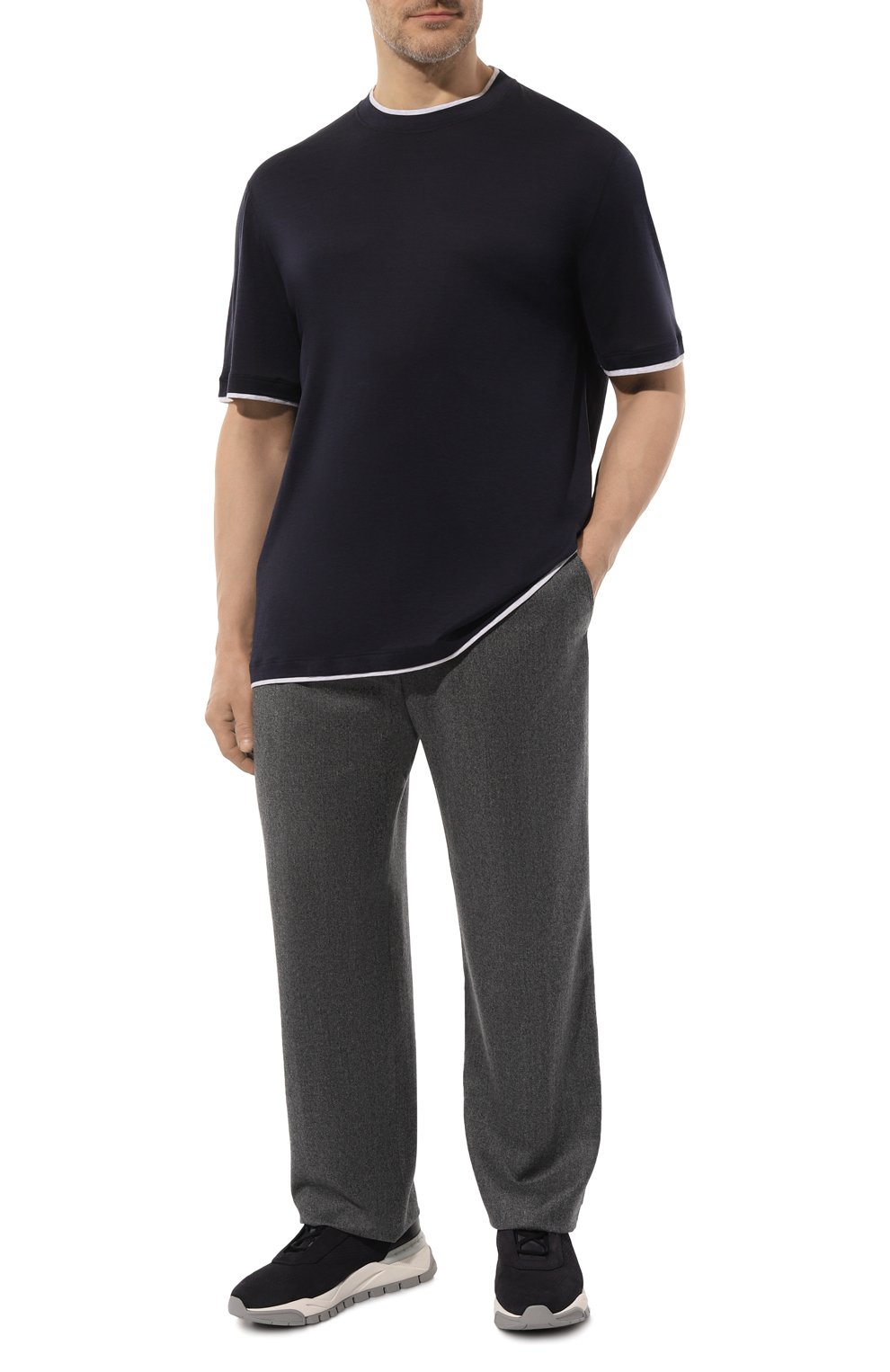 Футболка из шелка и хлопка BRUNELLO CUCINELLI, арт. MD8217427, фото 2