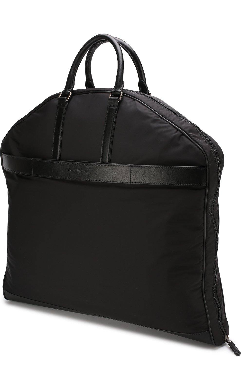 Текстильный кофр на молнии с кожаной отделкой ZEGNA, арт. C1247P-DPT, фото 3