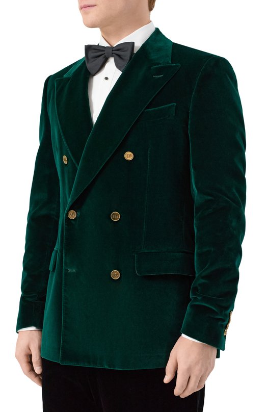 Бархатный пиджак Dolce & Gabbana G2TV8T/FUVKR Зелёный  G2TV8T/FUVKR Фото 3