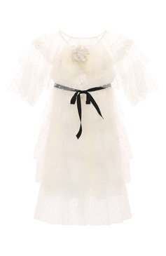 Детское платье DESIGNERS CAT кремового цвета, арт. 100000K01001588 F0RELIA DRESS | Фото 1 (Материал подклада: Хлопок; Материал сплава: Проставлено; Драгоценные камни: Проставлено; Материал внешний: Синтетический материал; Рукава: Длинные; Девочки Кросс-КТ: Платье-одежда; Случай: Вечерний; Ростовка одежда: 16 лет | 164 см, 10 - 11 лет | 140 - 146см, 12 лет | 152 см)
