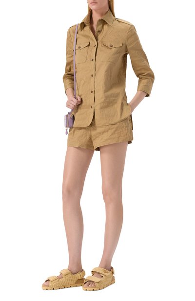 Шорты PRADA бежевого цвета по цене 184500 руб., арт. P229I/14NH, фото 2 Шорты PRADA, арт. P229I/14NH, фото 2