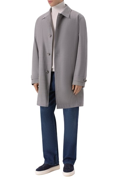 Плащ BOSS светло-серого цвета по цене 94050 руб., арт. 50556630, фото 2 Плащ BOSS, арт. 50556630, фото 2