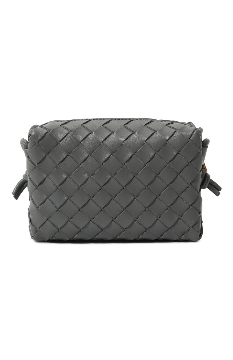 Женская сумка loop mini BOTTEGA VENETA серого цвета, арт. 680254/V1G11 | Фото 6 (Материал: Натуральная кожа; Размер: mini; Ремень/цепочка: На ремешке)