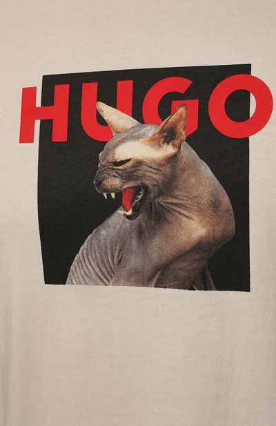 Хлопковая футболка HUGO, арт. 50473165, фото 5