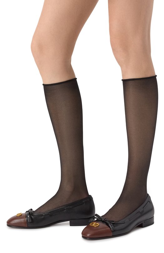 Кожаные балетки Valet Du Roi Valentino 6Y0S0L03/VMH Чёрный  6Y0S0L03/VMH Фото 3
