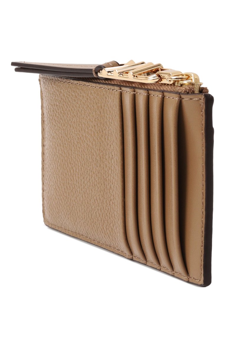 Женский кожаный футляр для кредитных карт MICHAEL MICHAEL KORS бежевого цвета, арт. 32H3G8ED1L | Фото 2 (Нос: Не проставлено; Материал: Натуральная кожа)