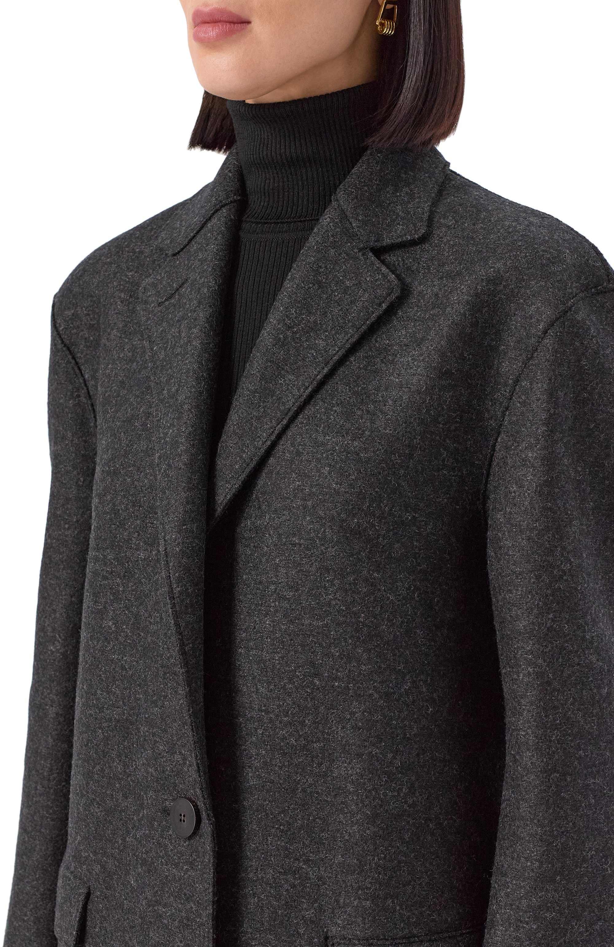 Шерстяное пальто HARRIS WHARF LONDON, арт. AE1289MLK, фото 5