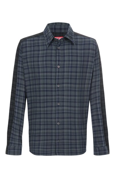 Мужская рубашка из хлопка и вискозы DIESEL, арт. A17722/0EPAZ