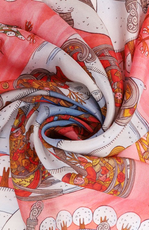 Шелковый платок Зимние гуляния Gourji 91133337/6151172 Красный  91133337/6151172 Фото 3