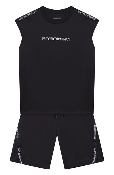 Комплект из хлопковой майки и шорт EMPORIO ARMANI, арт. 3G4VJ4/1J00Z, фото 1
