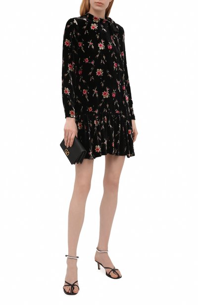 Платье из вискозы и шелка REDVALENTINO черного цвета по цене 106500 руб., арт. WR3VAAM5/601, фото 2 Платье из вискозы и шелка REDVALENTINO, арт. WR3VAAM5/601, фото 2