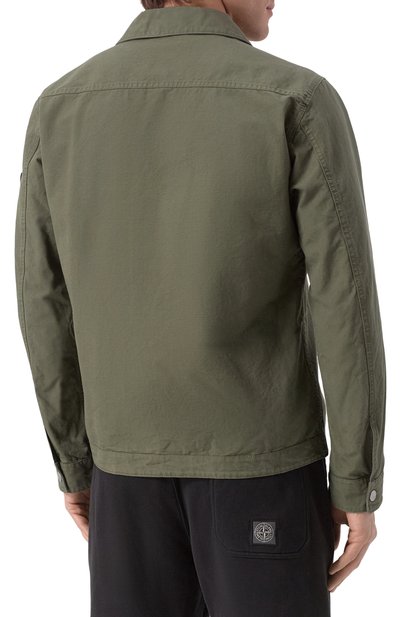 Хлопковая куртка-рубашка STONE ISLAND, арт. 811511412, фото 4