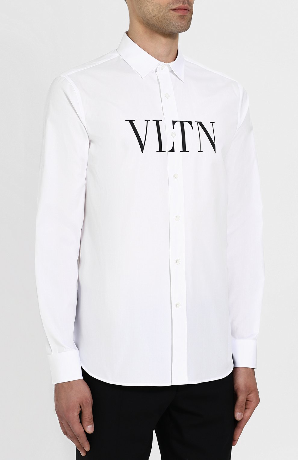 Хлопковая рубашка с воротником кент VALENTINO, арт. QV3AB711TKX, фото 3