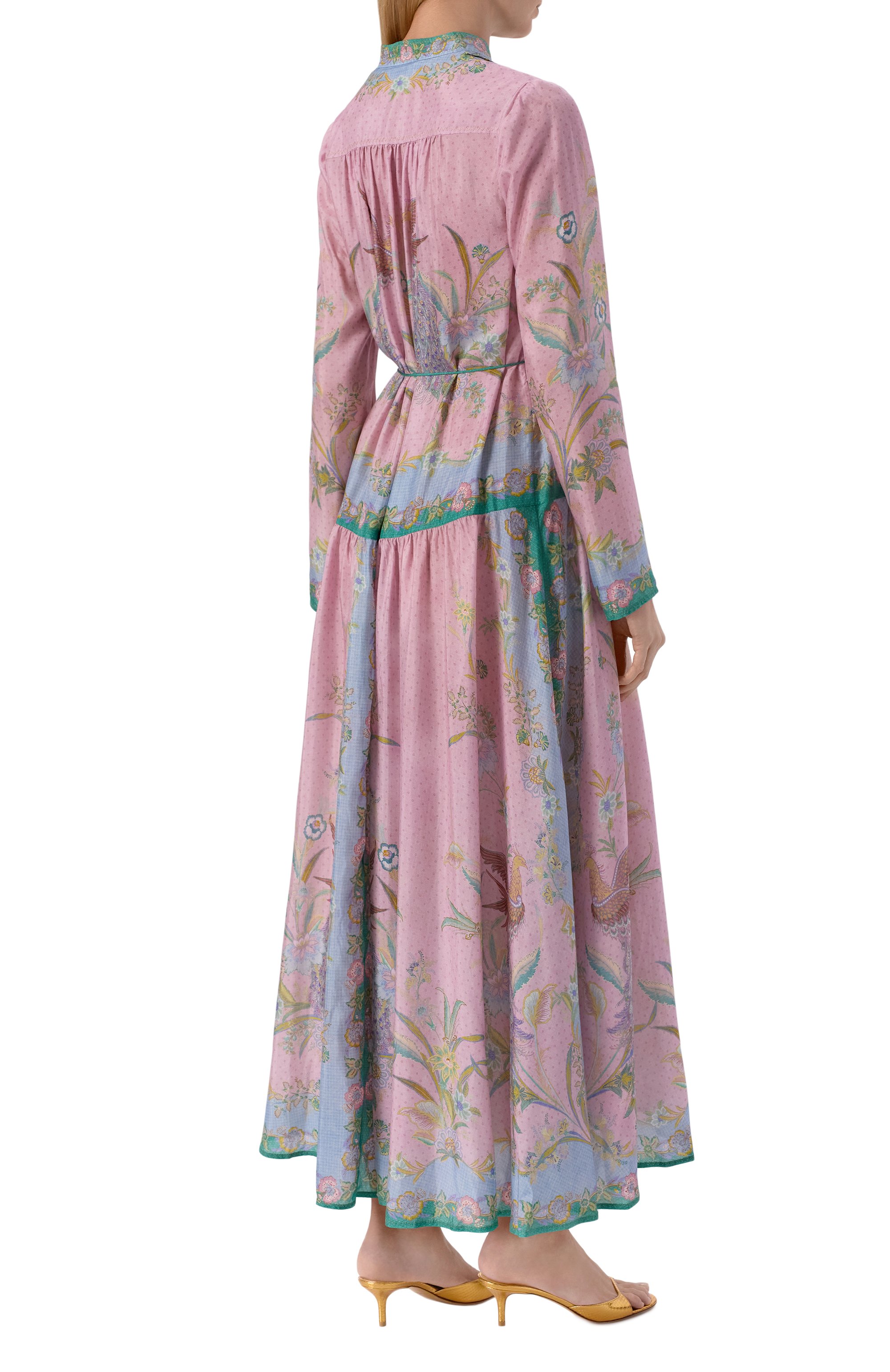 Шелковое платье ZIMMERMANN розового цвета по цене 199500 руб., арт. 8415DSS262, фото 3 Шелковое платье ZIMMERMANN, арт. 8415DSS262, фото 3