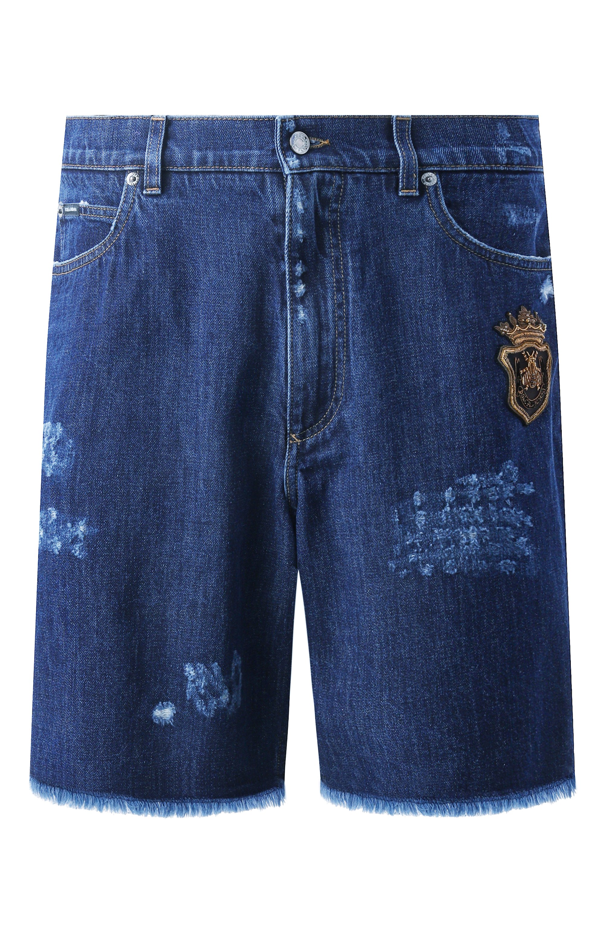 Джинсовые шорты DOLCE & GABBANA темно-синего цвета по цене 108000 руб., арт. GP112Z/G8MU4, фото 1 Джинсовые шорты DOLCE & GABBANA, арт. GP112Z/G8MU4, фото 1