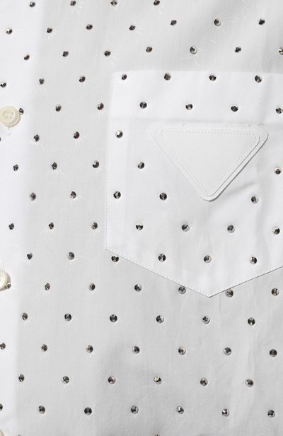 Хлопковая рубашка PRADA, арт. UCN419-1LZC-F0009-221, фото 5