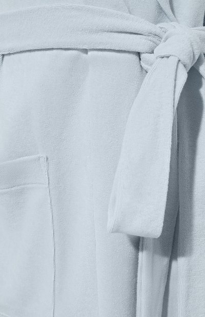 Хлопковый халат HANRO голубого цвета по цене 24610 руб., арт. 077750., фото 5 Хлопковый халат HANRO, арт. 077750., фото 5